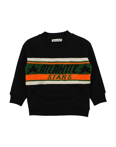 ATLANTIC STARS Sweatshirt Black 100% Cotton, Acrylic, Polyester