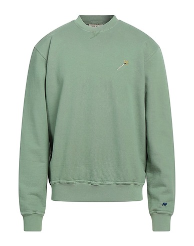 NICK FOUQUET Felpa Verde salvia 100% Cotone, Elastan