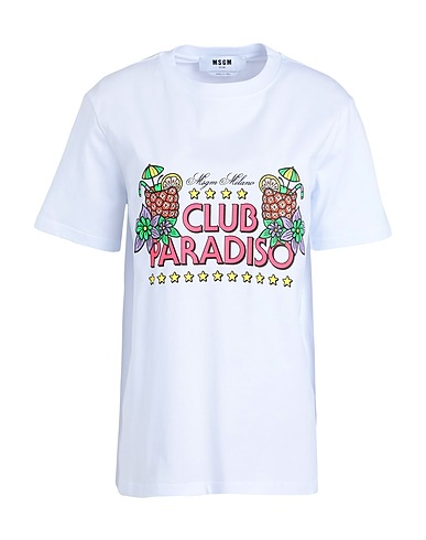 MSGM T-shirt White 100% Cotton