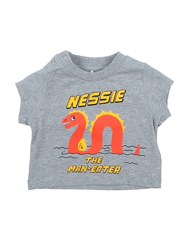MINI RODINI T-shirt Grey 95% Organic cotton, 5% Elastane