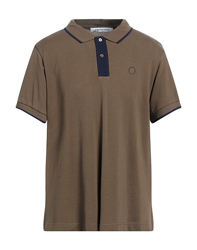TRUSSARDI Polo Verde militare 100% Cotone
