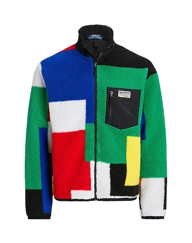 POLO RALPH LAUREN Teddy Coat  COLOR-BLOCKED HYBRID JACKET 
 Green 68% Recycled polyester, 32% Acrylic