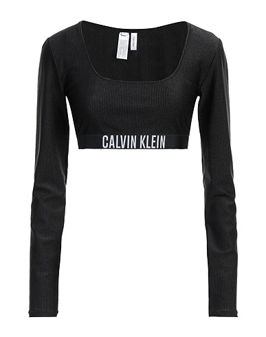 CALVIN KLEIN Crop top Nero 85% Poliammide, 15% Elastan