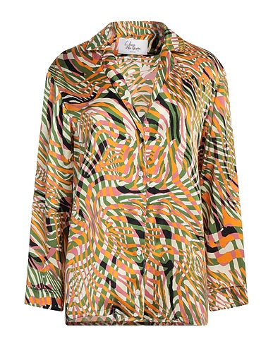 SLEEP NO MORE Patterned shirts & blouses Green 100% Silk