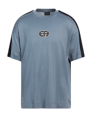 EMPORIO ARMANI T-shirt Blu chiaro 70% Lyocell, 30% Cotone