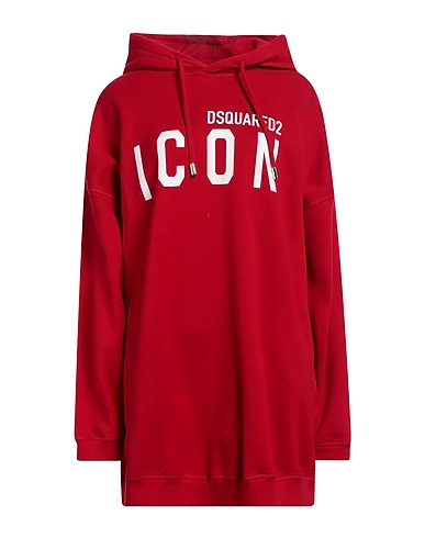 DSQUARED2 Felpa Rosso 100% Cotone, Elastan