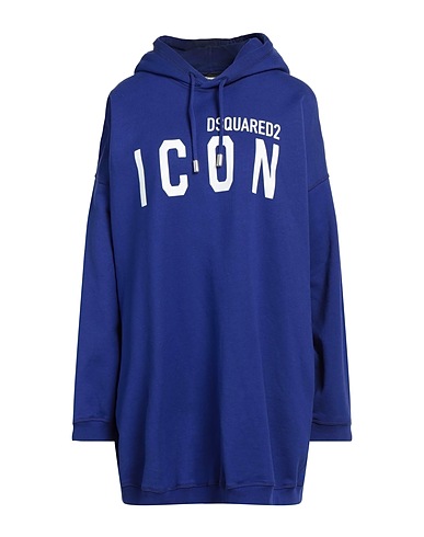 DSQUARED2 Hooded track jacket  Blue 100% Cotton, Elastane