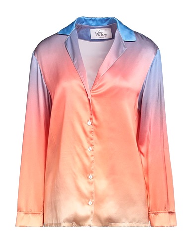 SLEEP NO MORE Patterned shirts & blouses Coral 100% Silk