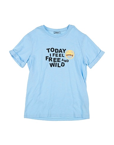 LIU •JO MAN T-shirt Sky blue 100% Cotton