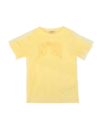N°21 T-shirt Pastel yellow 100% Polyamide, Viscose