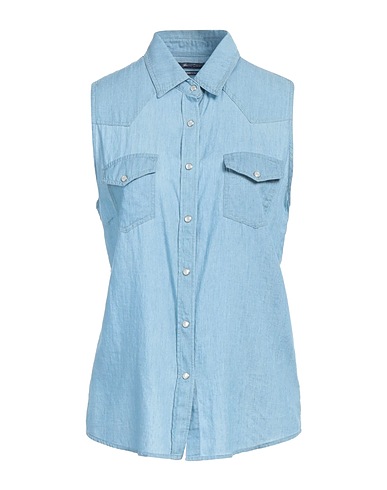 JACOB COHЁN Denim shirt Blue 55% Cotton, 45% Lyocell