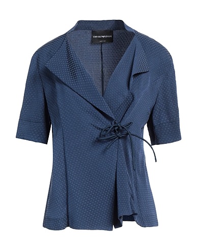 EMPORIO ARMANI Blazer Slate blue 55% Viscose, 45% Cupro, Polyester