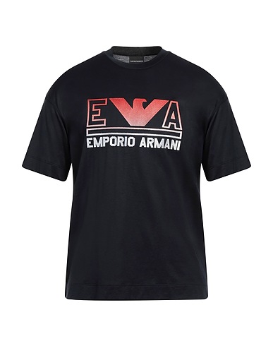 EMPORIO ARMANI T-shirt Black 70% Lyocell, 30% Cotton