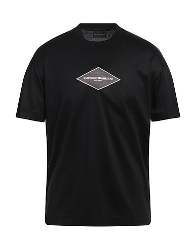 EMPORIO ARMANI T-shirt Nero 70% Lyocell, 30% Cotone
