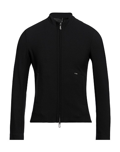 EMPORIO ARMANI Sweatshirt Black 50% Virgin Wool, 25% Polyamide, 23% Polyester, 2% Elastane