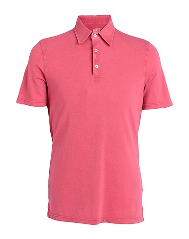 FEDELI Polo shirt Coral 100% Cotton