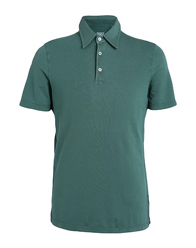 FEDELI Polo shirt Military green 100% Cotton