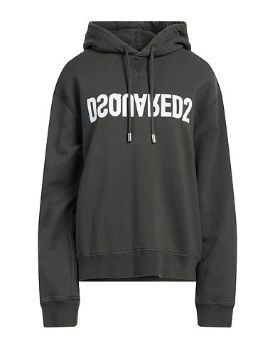 DSQUARED2 Hooded track jacket  Charcoal 100% Cotton