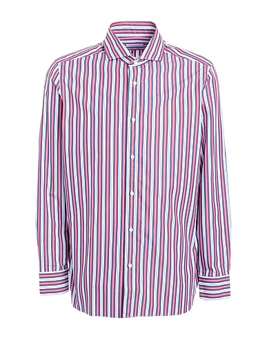 GIAMPAOLO Striped shirt Navy blue 100% Cotton