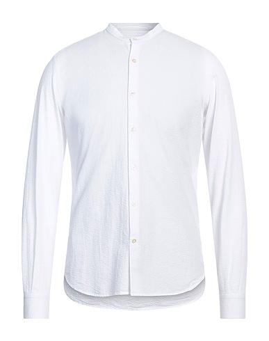 BROOKSFIELD Solid color shirt White 100% Cotton
