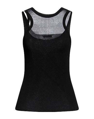 ANN DEMEULEMEESTER Top Black 82% Cotton, 18% Polyamide