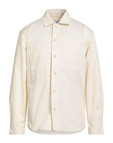 MAISON KITSUNÉ Camicia tinta unita Bianco 100% Cotone