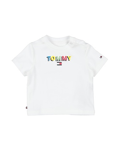 TOMMY HILFIGER T-shirt White 93% Cotton, 7% Elastane