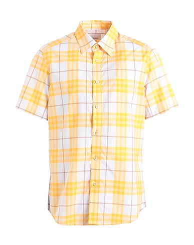 BURBERRY Checked shirt Mandarin 100% Cotton