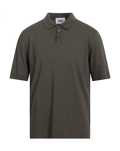 ALPHA STUDIO Polo Verde militare 98% Cotone, 2% Elastan