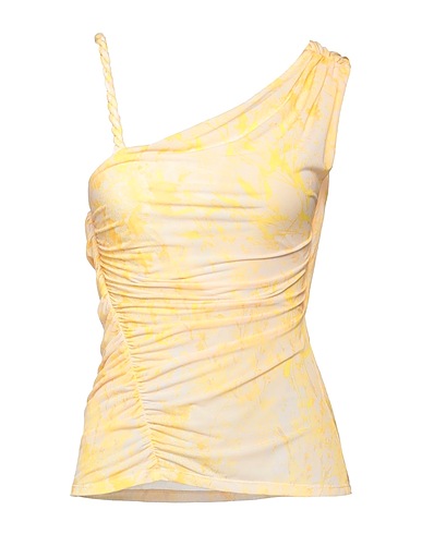 PATRIZIA PEPE Top Gelb 90% Polyester, 10% Elastan