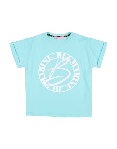 MISS BLUMARINE T-shirt Turquoise 98% Cotton, 2% Elastane