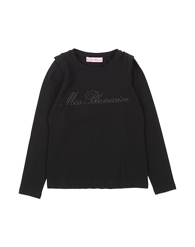 MISS BLUMARINE T-shirt Black 95% Cotton, 5% Elastane