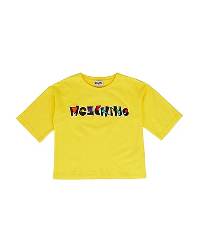 MOSCHINO TEEN T-shirt Yellow 96% Cotton, 4% Elastane