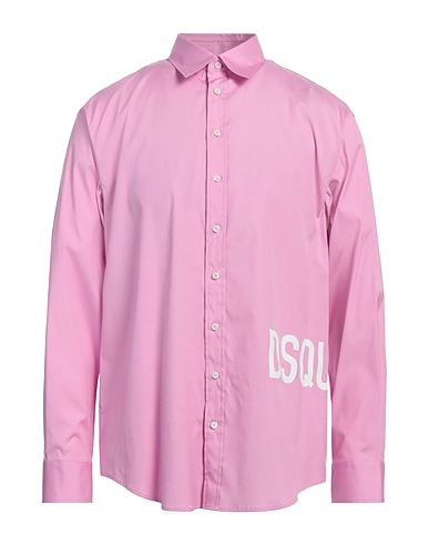 DSQUARED2 Solid colour shirt Mauve 97% Cotton, 3% Elastane