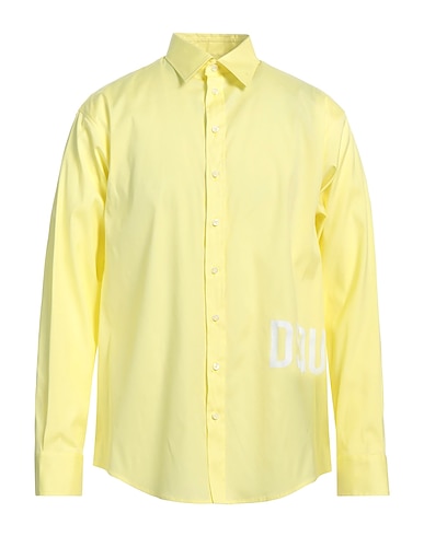 DSQUARED2 Chemise de couleur unie GIALLO 97% Coton, 3% Élasthanne