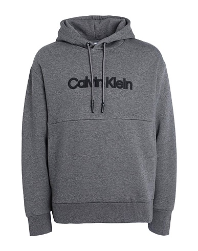 CALVIN KLEIN Hooded track jacket  Grey 64% Cotton, 36% Polyester