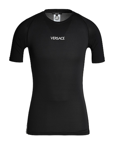 VERSACE T-shirt Black 85% Polyester, 15% Elastane, Polyamide