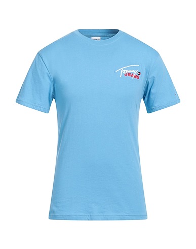 TOMMY JEANS T-shirt Light blue 100% Cotton