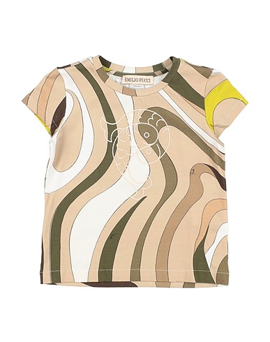 PUCCI T-shirt Beige 94% Cotone, 6% Elastan