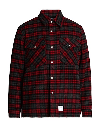 DEPARTMENT 5 Kariertes Hemd Rot 50% Polyacryl, 25% Polyester, 20% Wolle, 5% Andere Fasern