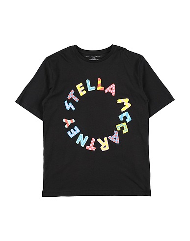 STELLA McCARTNEY KIDS T-shirt Black 100% Cotton, Elastane
