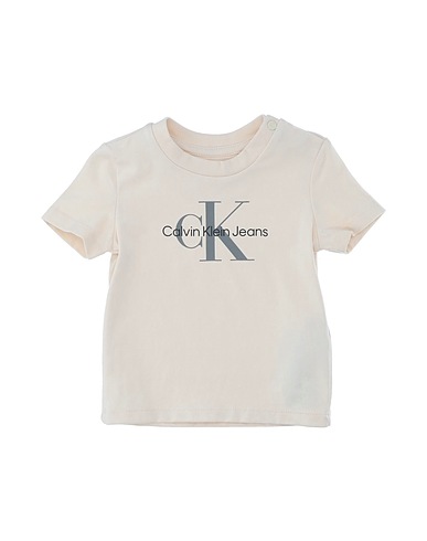 CALVIN KLEIN JEANS T-shirt Cream 93% Cotton, 7% Elastane