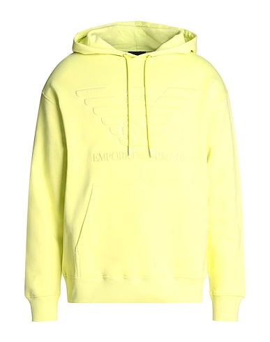 EMPORIO ARMANI Hooded sweatshirt Lime green 100% Cotton