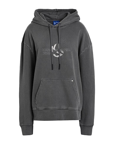 KARL LAGERFELD JEANS Hooded track jacket  Lead 100% Organic cotton