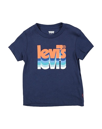 LEVI'S T-shirt Navy blue 100% Organic cotton