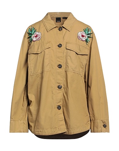 PINKO Shirts Military green 100% Cotton, Polyester, Acrylic