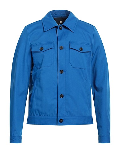 LARDINI Jacket Light blue 65% Polyester, 35% Cotton