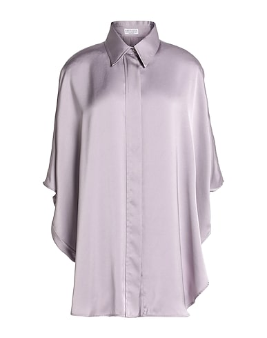 BRUNELLO CUCINELLI Solid color shirts & blouses Lilac 100% Polyester