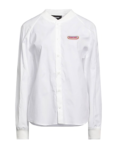 DSQUARED2 Camicie e bluse tinta unita BIANCO 97% Cotone, 3% Elastan