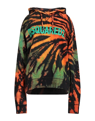 DSQUARED2 Hooded track jacket  Orange 100% Cotton